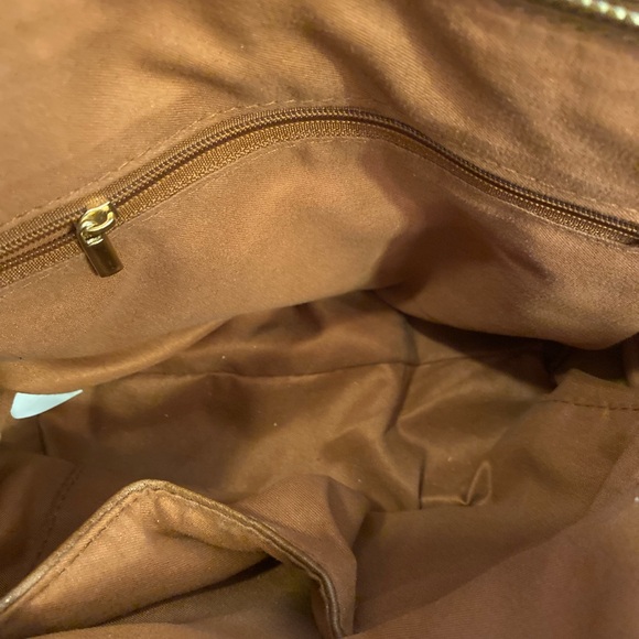 Brown Leather Handbag with Card Holder - Picture 3 of 3